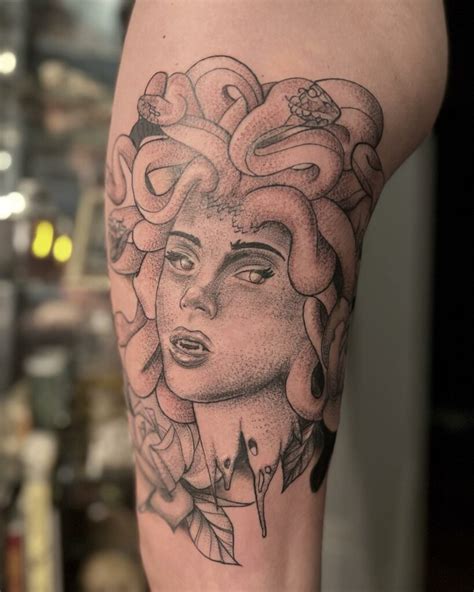 17 Medusa Thigh Tattoo Ideas for Bold and Fierce Looks